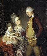 Charles Willson Peale Portrait of John and Elizabeth Lloyd Cadwalader and their Daughter Anne oil